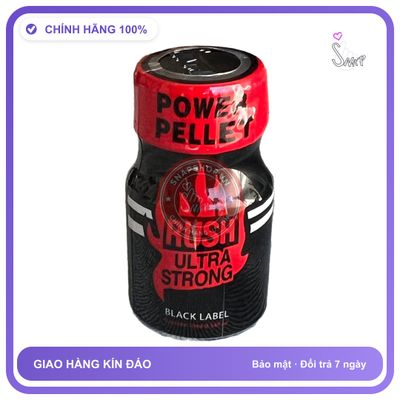 Popper Rush Ultra Strong Black Label 10ml chính hãng - chai 10ml, hàng chuẩn nhập khẩu, nắp kín không bay hơi - giao hàng che tên kín đáo