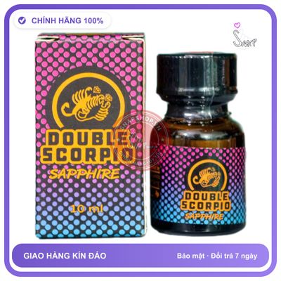 Popper Double Scorpio Sapphire 10ml chính hãng - chai 10ml, hương dịu không nồng, hàng chuẩn nhập khẩu - giao hàng che tên kín đáo