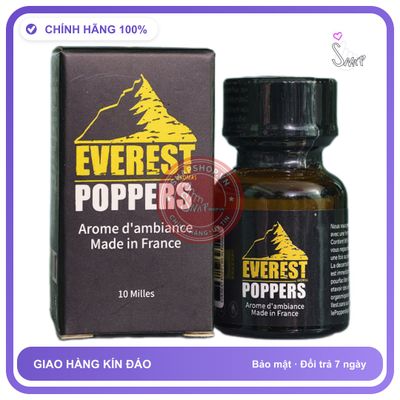 Popper Everest Black 10ml chính hãng - chai 10ml, hương dịu không nồng, hàng chuẩn nhập khẩu - giao hàng che tên kín đáo