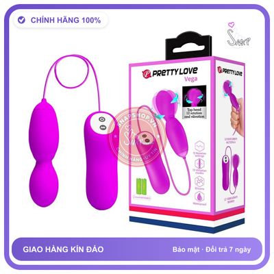 Trứng Rung Tình Yêu Rung Ngoáy Pretty Love Vega chính hãng - 12 chế độ rung, điều khiển từ xa, silicone mềm mại - giao hàng che tên kín đáo