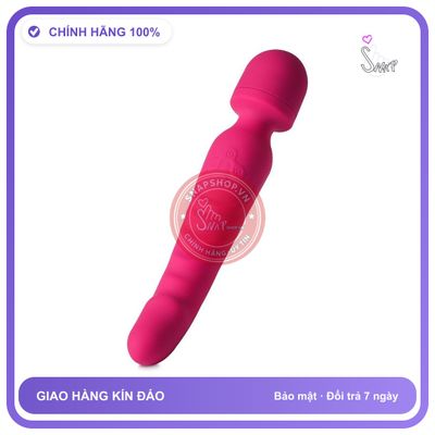 Chày Rung 2 Đầu Tỏa Nhiệt 39.5°C: Silicone Mềm chính hãng - sạc usb, có sưởi ấm, silicone y tế - giao hàng che tên kín đáo