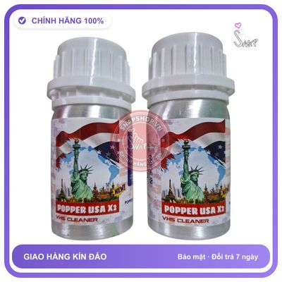 Popper Khô USA X2 VHS CLeaner chính hãng - hàng chuẩn nhập khẩu, nắp kín không bay hơi, dùng được nhiều lần - giao hàng che tên kín đáo