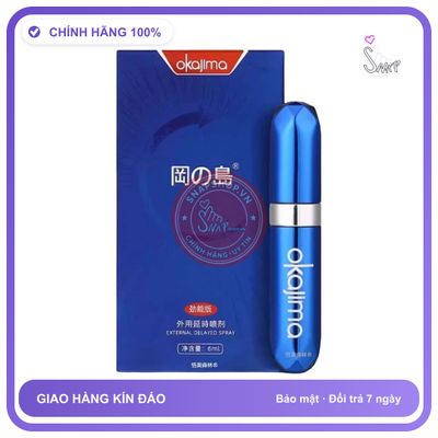 Chai Xịt Japan Okajima – Kéo Dài Thời Gian – 6ml chính hãng - thấm nhanh không nhờn rít, dùng trước khi quan hệ, nhỏ gọn dễ mang theo - giao hàng che tên kín đáo