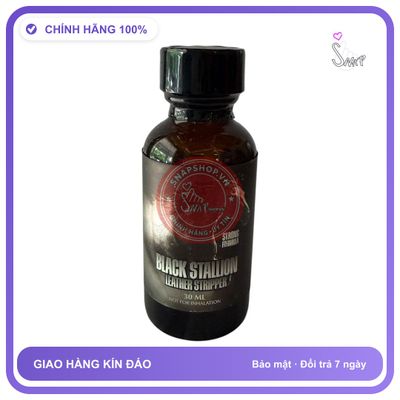 (Che Tên) Poppers Mỹ Black Stallion 30ml - Leather Stripper Bảo Mật Tuyệt Đối