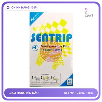 Sentrip - Tem ngậm hỗ trợ tăng cường sinh lí nam 20mg Hàn Quốc 10 tem Chính Hãng