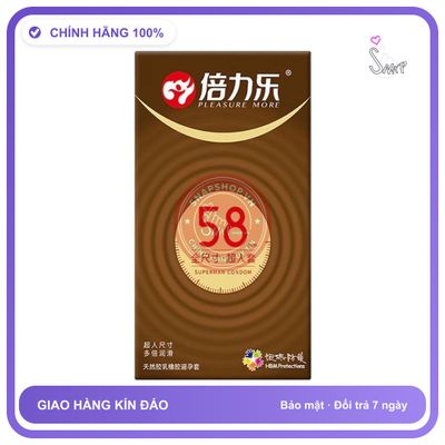 Bao Cao Su Size Lớn HBM 58mm Superman Siêu Hộp 10 Cái chính hãng - siêu mỏng 0.05mm, siêu mỏng, nhiều gel bôi trơn - giao hàng che tên kín đáo