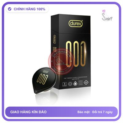 Bao Cao Su Durex 0.01mm Siêu Mỏng (Hộp 3 cái) chính hãng - siêu mỏng 0.01mm, ôm sát cảm giác thật, chất liệu latex an toàn - giao hàng che tên kín đáo
