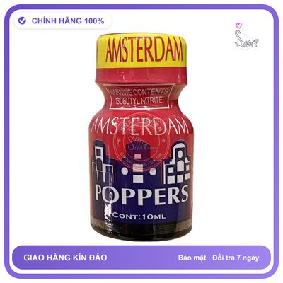 Chai Hít Tăng Khoái Cảm Popper PWD USA Amsterdam Red Chai 10ml chính hãng - hương dịu không nồng, hàng chuẩn nhập khẩu, nắp kín không bay hơi - giao hàng che tên kín đáo