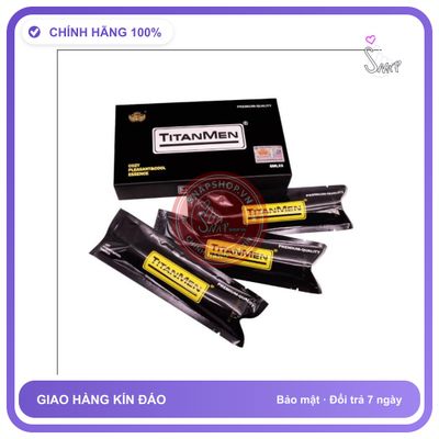 Gel Bôi Trơn Giảm Đau Mát Lạnh Titanmen chính hãng - gốc nước không dính rít, dùng được cho hậu môn, dịu nhẹ an toàn cho da - giao hàng che tên kín đáo