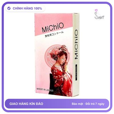 Bao Cao Su Michio Nhật Bản Hộp 12 cái chính hãng - siêu mỏng, có hương thơm, ôm sát cảm giác thật - giao hàng che tên kín đáo