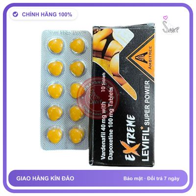 Thuốc Cường Dương Extreme Levifil Super Power 140mg - Hộp 10 Viên chính hãng - chất liệu an toàn cho da, dễ vệ sinh, êm ái khi dùng - giao hàng che tên kín đáo