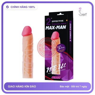 Bao Cao Su Đôn Dên Max-Man 50mm – YEAIN chính hãng - có hương thơm, ôm sát cảm giác thật, chất liệu latex an toàn - giao hàng che tên kín đáo