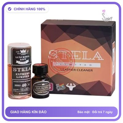 Combo Popper Stela Limited Leather Cleaner Dạ Quang 50ml chính hãng - chai 50ml, hương dịu không nồng, hàng chuẩn nhập khẩu - giao hàng che tên kín đáo