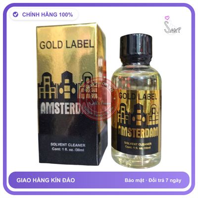Popper Amsterdam Gold Label Solvent Cleaner 30ml chính hãng - chai 30ml, hương dịu không nồng, hàng chuẩn nhập khẩu - giao hàng che tên kín đáo
