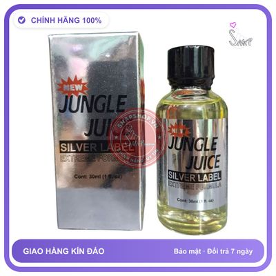 Popper Jungle Juice Silver Label Extreme Formula 30ml chính hãng - chai 30ml, hàng chuẩn nhập khẩu, nắp kín không bay hơi - giao hàng che tên kín đáo