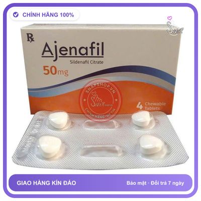 Thuốc Cường Dương Ajenafil 50mg 1 Vỉ x 4 Viên chính hãng - chất liệu an toàn cho da, dễ vệ sinh, êm ái khi dùng - giao hàng che tên kín đáo