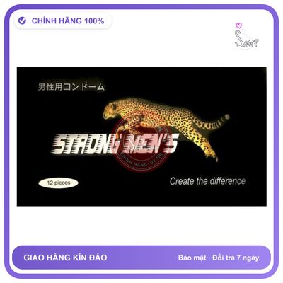 Bao Cao Su Strong Men s Nhật Bản Hộp 12 Cái chính hãng - siêu mỏng, có gai nổi, có hương thơm - giao hàng che tên kín đáo