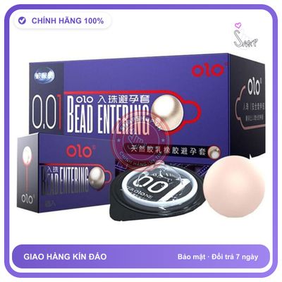 Bao Cao Su OLO 0.01 Bead Entering - Siêu Hộp 10 Cái chính hãng - siêu mỏng, có hương thơm, ôm sát cảm giác thật - giao hàng che tên kín đáo