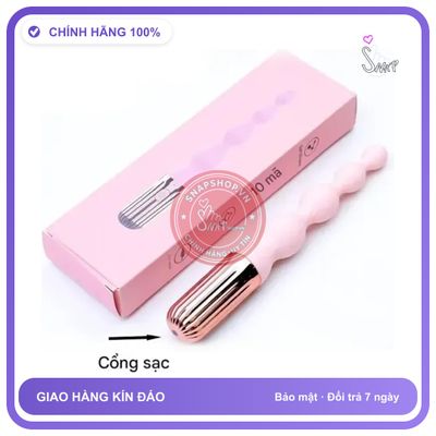 Thanh Rung Chuỗi Hạt Silicone Hồng Kích Thích Tăng chính hãng - 10 chế độ rung, sạc usb, silicone mềm - giao hàng che tên kín đáo