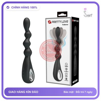 Que Rung Hậu Môn Pretty Love Federer chính hãng - rung êm không tiếng động, chất liệu an toàn cho da, dễ vệ sinh - giao hàng che tên kín đáo