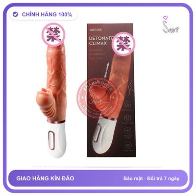 Dương Vật Giả Detonate Climax Cầm Tay rung nhấp chuyển động đẩy tới và lui chính hãng - 10 chế độ rung, sạc từ tính, rung nhấp chuyển động đẩy tới và lui tự động - giao hàng che tên kín đáo