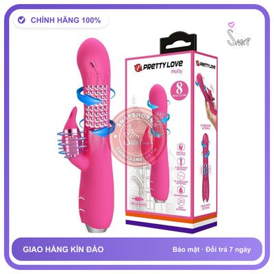 Dương Vật Giả PrettyLove Molly rung nhấp chuyển động đẩy tới và lui Đa Năng chính hãng - rung nhấp chuyển động đẩy tới và lui tự động, silicone y tế, chất liệu an toàn cho da - giao hàng che