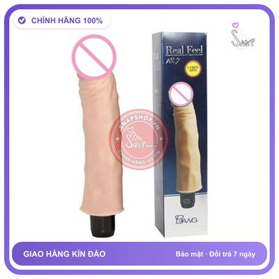 Dương Vật Giả Real Feel 18.7 Silicon Cao Cấp Kèm Rung chính hãng - silicone mềm mại, chất liệu an toàn cho da, dễ vệ sinh - giao hàng che tên kín đáo