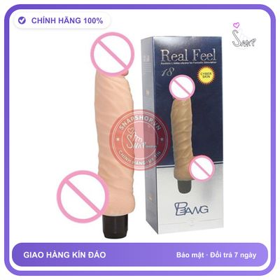 Dương Vật Giả Real Feel 18 Silicon Cao Cấp Kèm Rung chính hãng - silicone mềm mại, chất liệu an toàn cho da, dễ vệ sinh - giao hàng che tên kín đáo