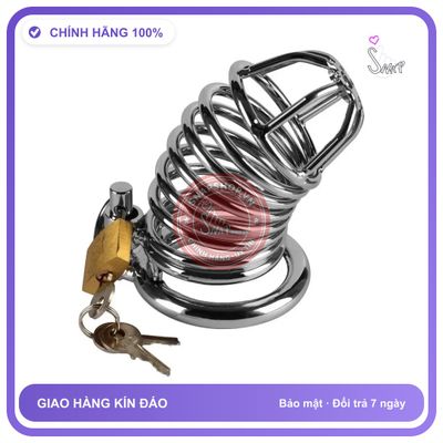 Khóa Dương Vật Inox Cao Cấp chính hãng - sạc USB, chất liệu an toàn cho da, dễ vệ sinh - giao hàng che tên kín hàng có sẵn