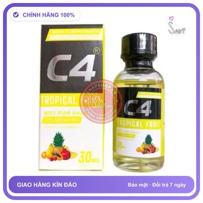 Popper C4 Tropical Fruit 30ml Hương Thơm Trái Cây chính hãng - chai 30ml, hương dịu không nồng, hàng chuẩn nhập khẩu - giao hàng che tên hàng có sẵn