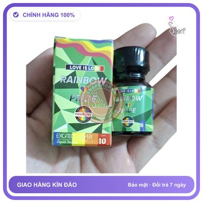 Popper Rainbow Pride 10ml Dành Cho Top Bot chính hãng - chai 10ml, hương dịu không nồng, hàng chuẩn nhập khẩu - giao hàng che tên kín hàng có sẵn