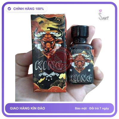 Popper King Đầu Trâu 30ml – Chính Hãng Mỹ - chai 30ml, hương dịu không nồng, hàng chuẩn nhập khẩu - giao hàng che tên kín hàng có sẵn