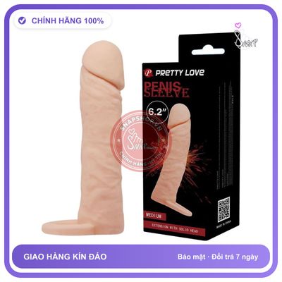Bao Cao Su Đôn Dên Pretty Love Penis Sleeve 6.2 Inch chính hãng - có hương thơm, ôm sát cảm giác thật, chất liệu latex an toàn - giao hàng có sẵn