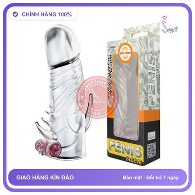 Bao Cao Su Đôn Dên Gai Rung Baile Pennis Sleeve chính hãng - có gai nổi, hỗ trợ kéo dài, có hương thơm - giao hàng che tên kín hàng có sẵn