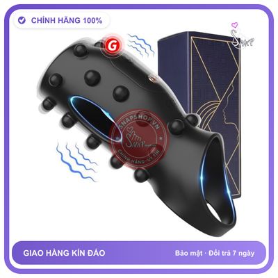 Bao Cao Su Có Gai 10 Chế Độ Rung chính hãng - có gai nổi, ôm sát cảm giác thật, chất liệu latex an toàn - giao hàng che tên kín đáo