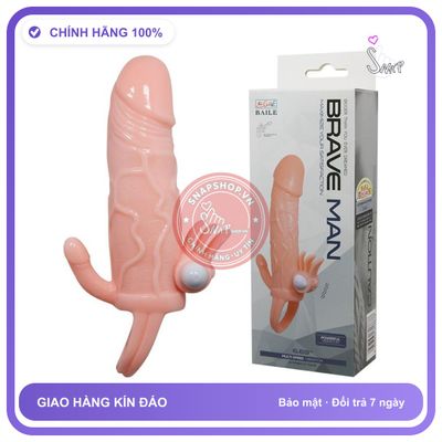 Bao Cao Su Đôn Dên Brave Man Cho Nữ Sướng Rền chính hãng - có gai nổi, ôm sát cảm giác thật, chất liệu latex an toàn - giao hàng che tên kín đáo