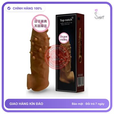Bao Cao Su Đôn Dên Siêu Gai Top Notch chính hãng - có gai nổi, hỗ trợ kéo dài, ôm sát cảm giác thật - giao hàng che tên kín đáo