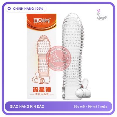 Bao Cao Su Đôn Dên Rung Aichao Cam chính hãng - có gai nổi, hộp 1 cái, có hương thơm - giao hàng che tên kín đáo
