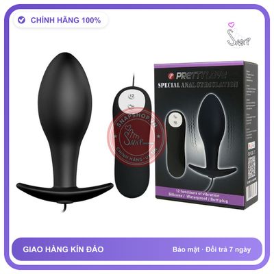 Phích Cắm Hậu Môn Rung Đa Tần Số Pretty Love chính hãng - điều khiển từ xa, silicone cao cấp, chất liệu an toàn cho da - giao hàng che tên kín đáo