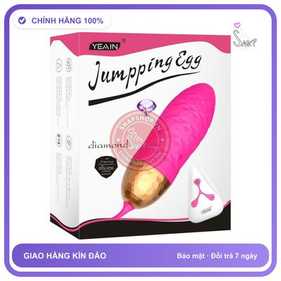 Trứng Rung Yeain Jumpping Egg Diamon Điều Khiển Từ Xa chính hãng - sạc USB, rung êm không tiếng động, chất liệu an toàn cho da - giao hàng che tên kín đáo