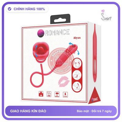 Máy Massage Romance Alyss Rung Liếm Siêu Kích Thích chính hãng - 5 chế độ rung, sạc USB, silicone mềm mại - giao hàng che tên kín đáo