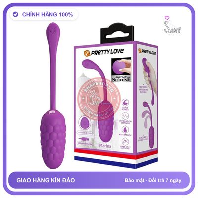 Trứng Rung Không Dây Siêu Mềm 12 Chế Độ Pretty Love Marina chính hãng - 12 chế độ rung, điều khiển từ xa, chống nước - giao hàng che tên kín đáo