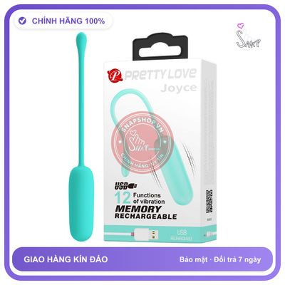 Trứng Rung Mini Không Dây 12 Chế Độ Pretty Love Joyce chính hãng - 12 chế độ rung, điều khiển từ xa, silicone mềm mại - giao hàng che tên kín đáo