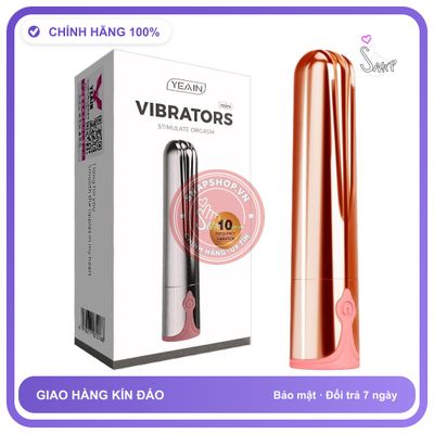 Trứng Rung Hình Viên Đạn Yeain Mini 10 Chế Độ Rung chính hãng - sạc usb, rung êm không tiếng động, chất liệu an toàn cho da - giao hàng che tên kín đáo