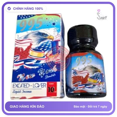 Chai Hít Popper 995 New York Excited Lover 10ml USA PWD chính hãng - chai 10ml, hương dịu không nồng, hàng chuẩn nhập khẩu - giao hàng che tên kín đáo