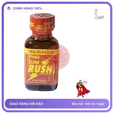 Popper Super Rush Chính Hãng PWD USA 30ml - chai 30ml, hương dịu không nồng, hàng chuẩn nhập khẩu - giao hàng che tên kín đáo