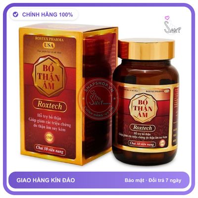 Bổ Thận Âm Roxtech Giảm Triệu Chứng Do Thận 30 Viên chính hãng - chất liệu an toàn cho da, dễ vệ sinh, êm ái khi dùng - giao hàng che tên kín đáo