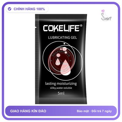 Gel Bôi Trơn Cokelife Dạng Gói 5ml - Chống Gốc Nước (10 gói) chính hãng - gốc nước không dính rít, dịu nhẹ an toàn cho da, dễ rửa sạch - giao hàng che tên kín đáo