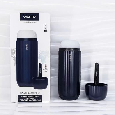 (Che Tên) Máy massage thư giãn âm đạo giả tự động Svakom Sam Neo 2 Pro phát nhiệt kết nối điều khiển [Mã TOY-10106]