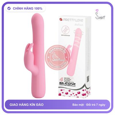 Dương Vật Giả Mini Siêu Rung Ngoáy Prettylove Julian chính hãng - sạc USB, silicone y tế, chất liệu an toàn cho da - giao hàng che tên kín đáo